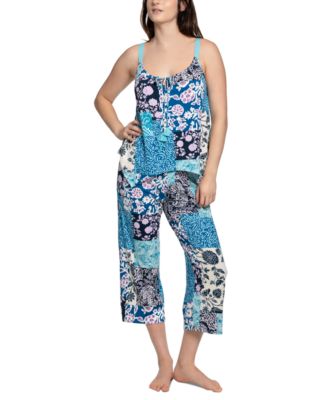 Linea Donatella - Women's Maliah Knit Cropped Pants Pajama Set