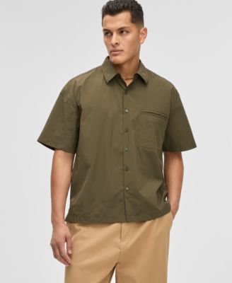 Mode of One - Men's Relaxed Fit Short-Sleeve Button-Front Nylon Shirt