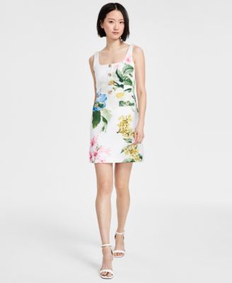 KARL LAGERFELD PARIS - Women's Floral Print Sleeveless Sheath Dress