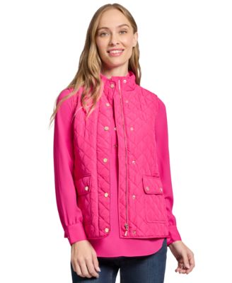 Jones New York - Petite Mock-Neck Quilted Puffer Vest