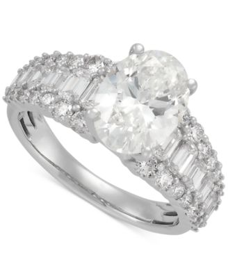 Grown With Love - Certified Lab Grown Diamond Mixed-Cut Engagement Ring (4 ct. t.w.) in 14k White Gold