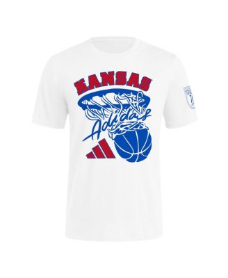 adidas - Men's White Kansas Jayhawks 70th Anniversary Basketball T-Shirt