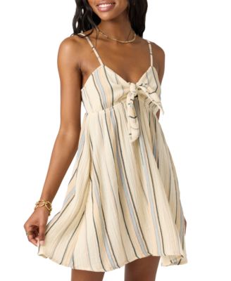 O'Neill - Juniors' Natalya Cotton Striped Mini Dress