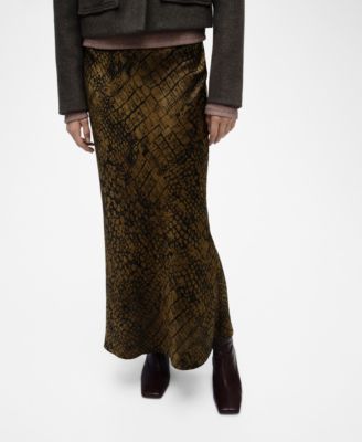 MANGO - Women's Coco Print Flared Skirt