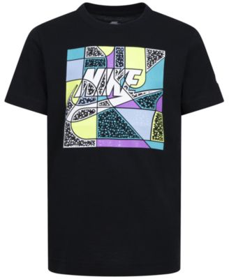 Nike - Little Boys Futura Block Graphic Crewneck T-Shirt