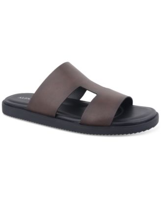 Alfani - Men's Edgarr Faux-Leather Slide Sandals
