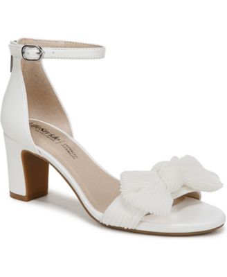 LifeStride - Women's Florence-Bow Two Piece Block Heel Ankle Strap Sandals