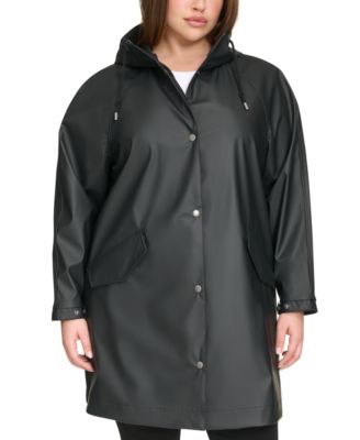 Levi's - Plus Size Raglan-Sleeve Hooded Rain Jacket
