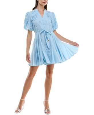 Taylor - Petite Cotton Soutache Fit & Flare Shirtdress