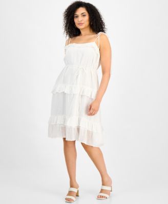 julia jordan - Women's Clip-Dot Tie-Strap Midi Dress