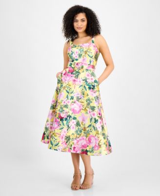 julia jordan - Women's Floral-Print Fit & Flare Dress