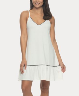 Felina - Women's Allie Ruffle V neck Chemise Sleepwear