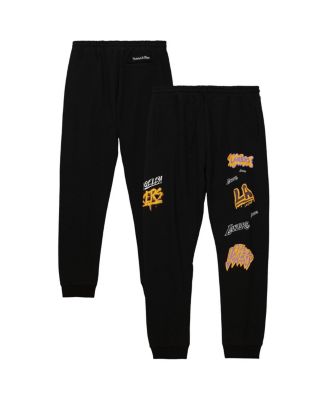 Mitchell & Ness - Men's  Black Los Angeles Lakers Slap Sticker Sweatpants