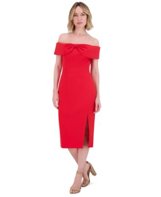Eliza J - Women's Off-The-Shoulder Sheath Dress