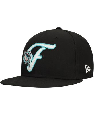 New Era - Men's Black Florida Marlins Cooperstown Collection Duo Logo 2.0 59FIFTY Fitted Hat