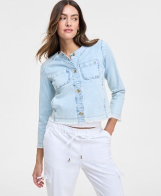 Nautica Jeans - Women's Collarless Denim Jacket