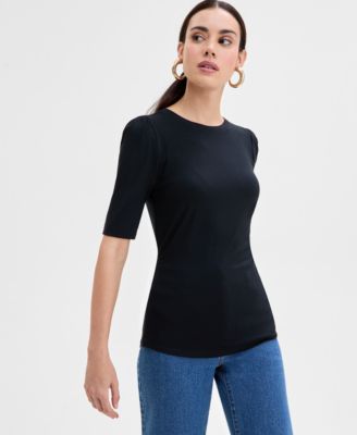 I.N.C. International Concepts - Women's Elbow Puff-Sleeve Top