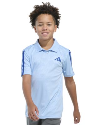 adidas - Big Boys Printed Debossed Logo Short-Sleeve Polo Shirt