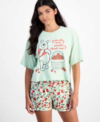 Disney - Juniors' Winnie the Pooh Strawberry T-Shirt