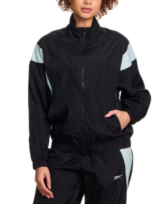 Reebok - Women's Woven Crinkle Colorblocked Track Jacket