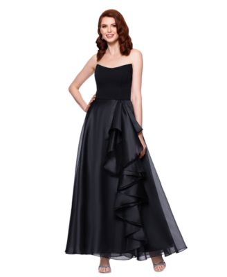 Betsy & Adam - Women's Ruffled Strapless Ball Gown