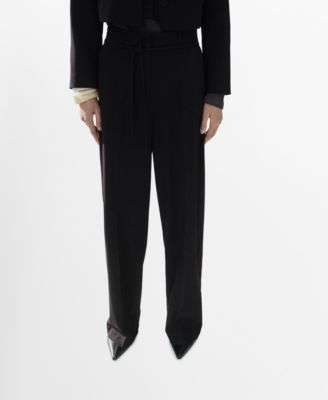 MANGO - Women's Bow Straight Trousers