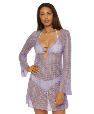 Becca - Women's Golden Crochet Ring-Front Cover-Up
