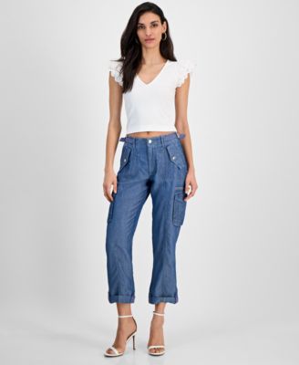 GUESS - Women's Nessi Cargo Jeans