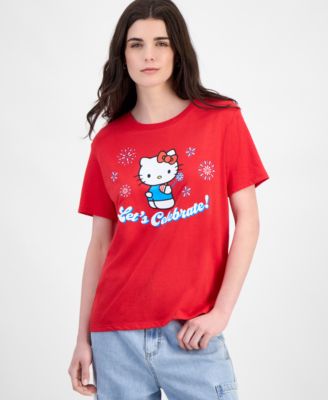 Love Tribe - Juniors' Hello Kitty Graphic-Print Crewneck Tee