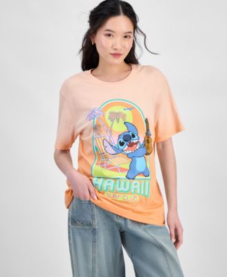 Disney - Juniors' Stitch Surf Club Graphic T-Shirt