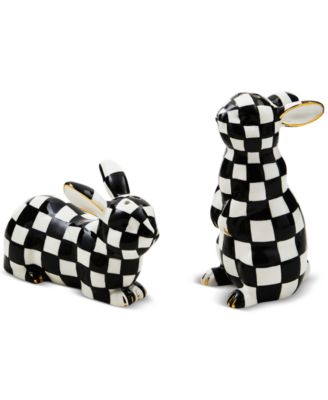 Mackenzie-Childs - Courtly Bunny Salt & Pepper Shaker Set