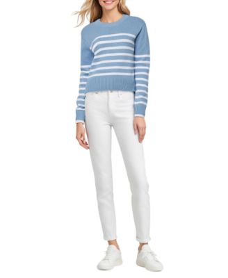 Three Dots - Women's Marin Striped Long-Sleeve Sweater