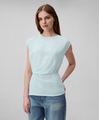 Calvin Klein - Women's Twisted-Front Chiffon Top