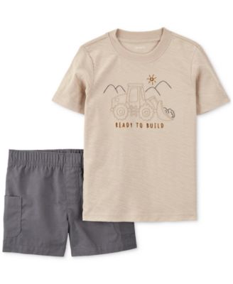 Carter's - Baby Boys 2-Pc. Construction T-Shirt & Shorts Set
