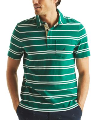 Nautica - Men's Short Sleeve Striped Polo Shirt