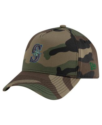 New Era - Men's Camo Seattle Mariners Woodland Team Pop 9FORTY A-Frame Adjustable Hat