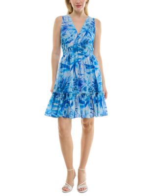 Taylor - Petite Floral Chiffon Tiered Sleeveless Dress