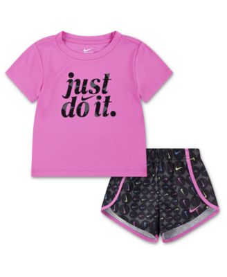 Nike - Toddler Girls Just Do It Logo T-Shirt & Shorts, 2 Piece Set