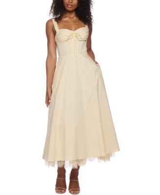 Alex & Sophia - Juniors' Ruched-Front Midi Dress