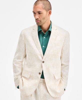 Club Room - Men's Linen Paisley Blazer