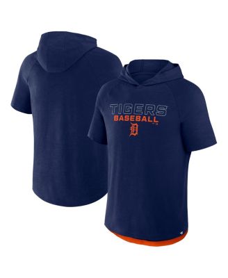 Fanatics - Men's Navy Detroit Tigers Clubhouse Optimal Play Raglan Short Sleeve Pullover Hoodie