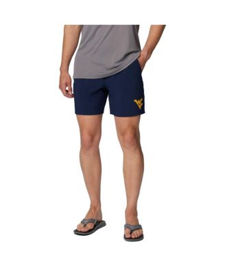 Columbia - Men's  Navy West Virginia Mountaineers PFG Terminal Roamer Omni-Shade Stretch Shorts