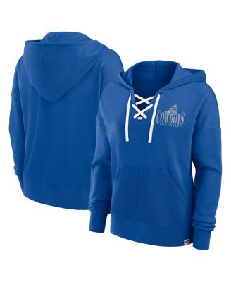 Fanatics - Women's Royal Dallas Cowboys Blitz Left Lace-Up Pullover Hoodie