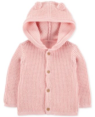 Carter's - Baby Girls Cotton Hooded Cardigan