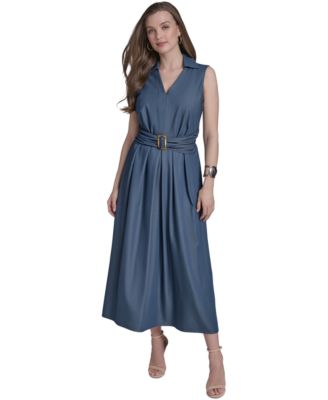 Halston - Women's Belted Maxi Dress