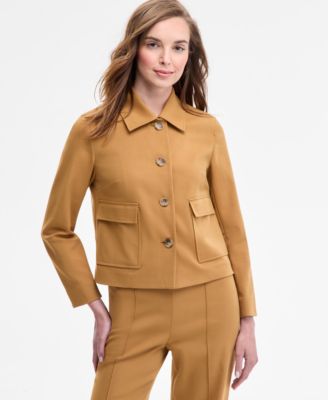 Anne Klein - Women's Button-Front Patch Pocket Jacket