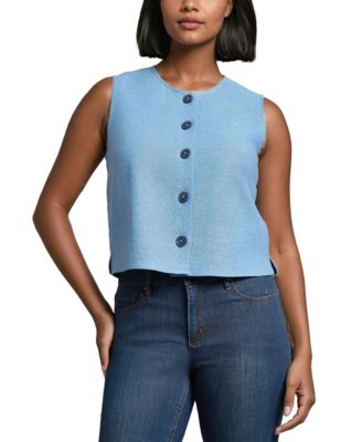 Jones New York - Women's Sleeveless Button-Front Vest