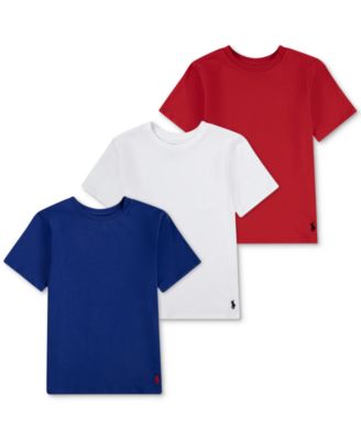 Polo Ralph Lauren - Big Boys Crewneck Undershirts, 3 Pack