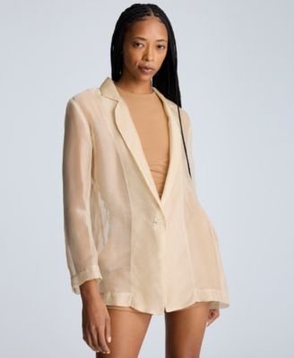 Kenneth Cole - Women's Organza Boyfriend Blazer