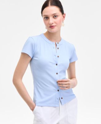 On 34th - Women's Rib-Knit Short-Sleeve Cardigan